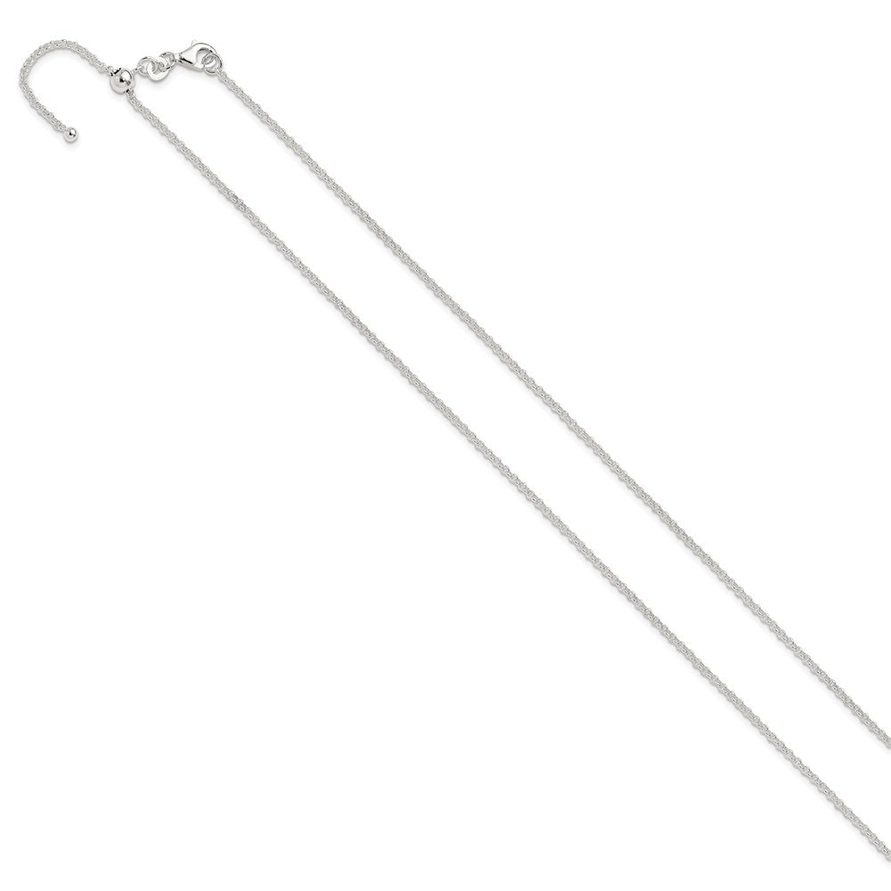 Sterling Silver Polished Adjustable Necklace