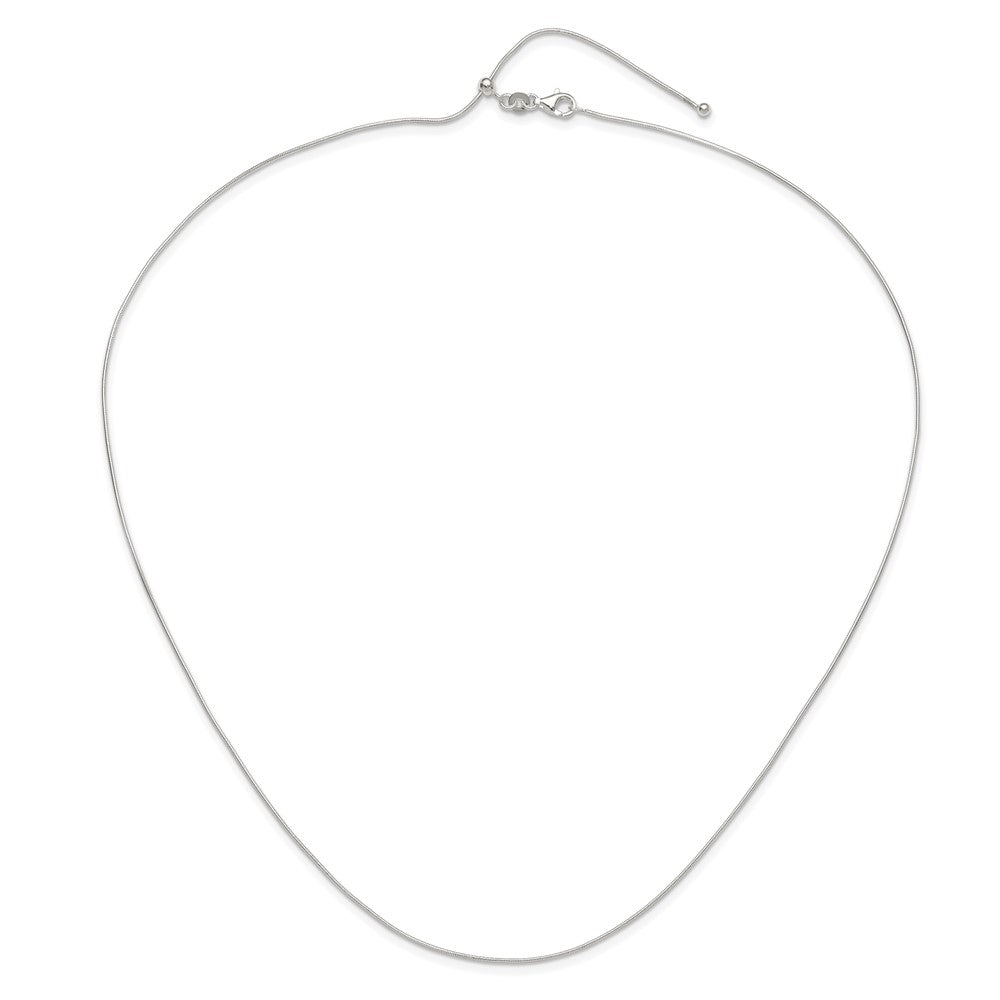 Sterling Silver Polished Adjustable Necklace
