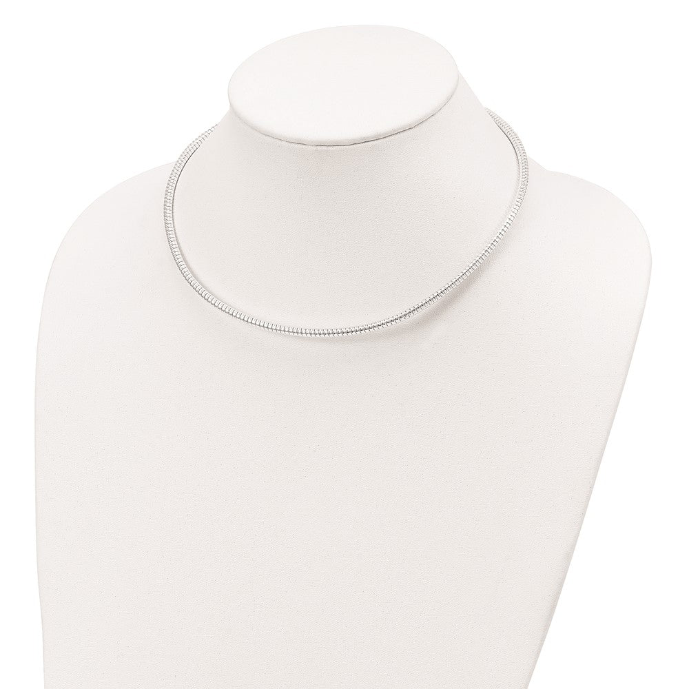 Sterling Silver 4mm Round Cubetto 16in Necklace