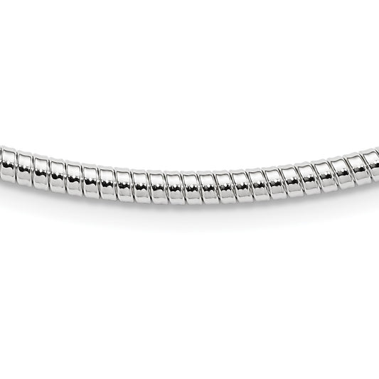 Sterling Silver 4mm Round Cubetto 16in Necklace