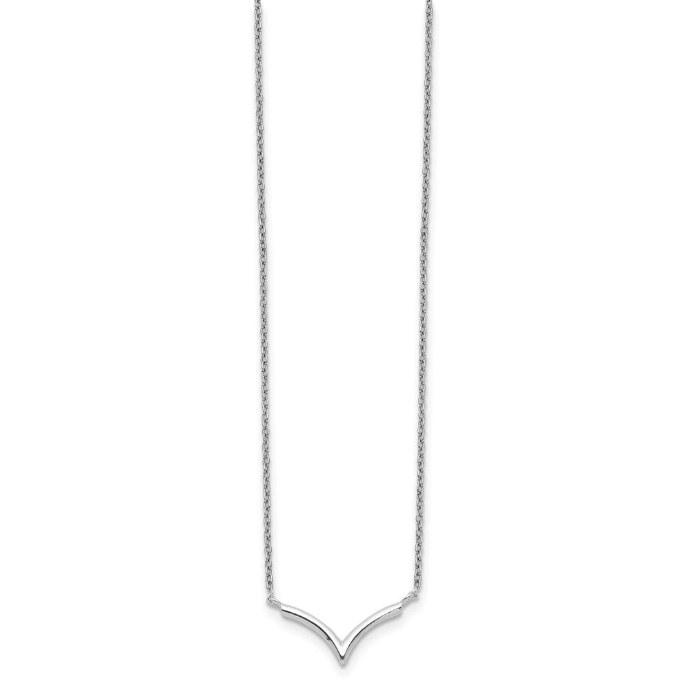 Sterling Silver Polished V-Shape Necklace