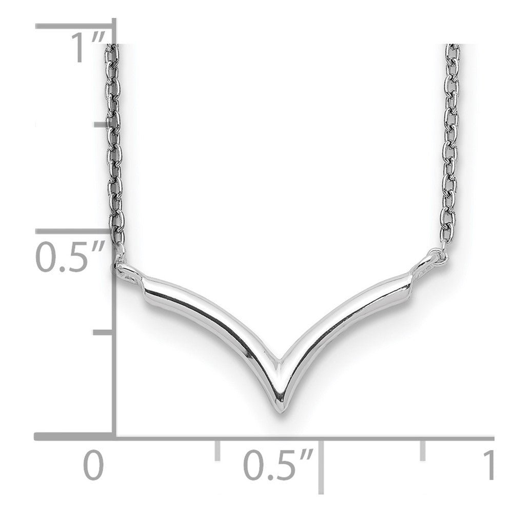 Sterling Silver Polished V-Shape Necklace