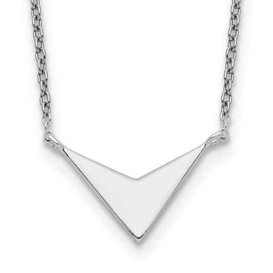 Sterling Silver Polished V-Shape Necklace