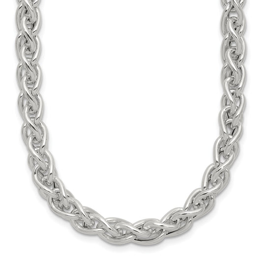 Sterling Silver Polished Spiga Necklace