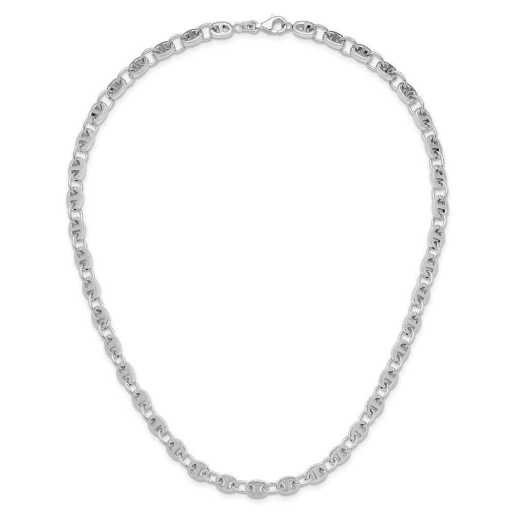 Sterling Silver Polished Fancy Link 18in Necklace