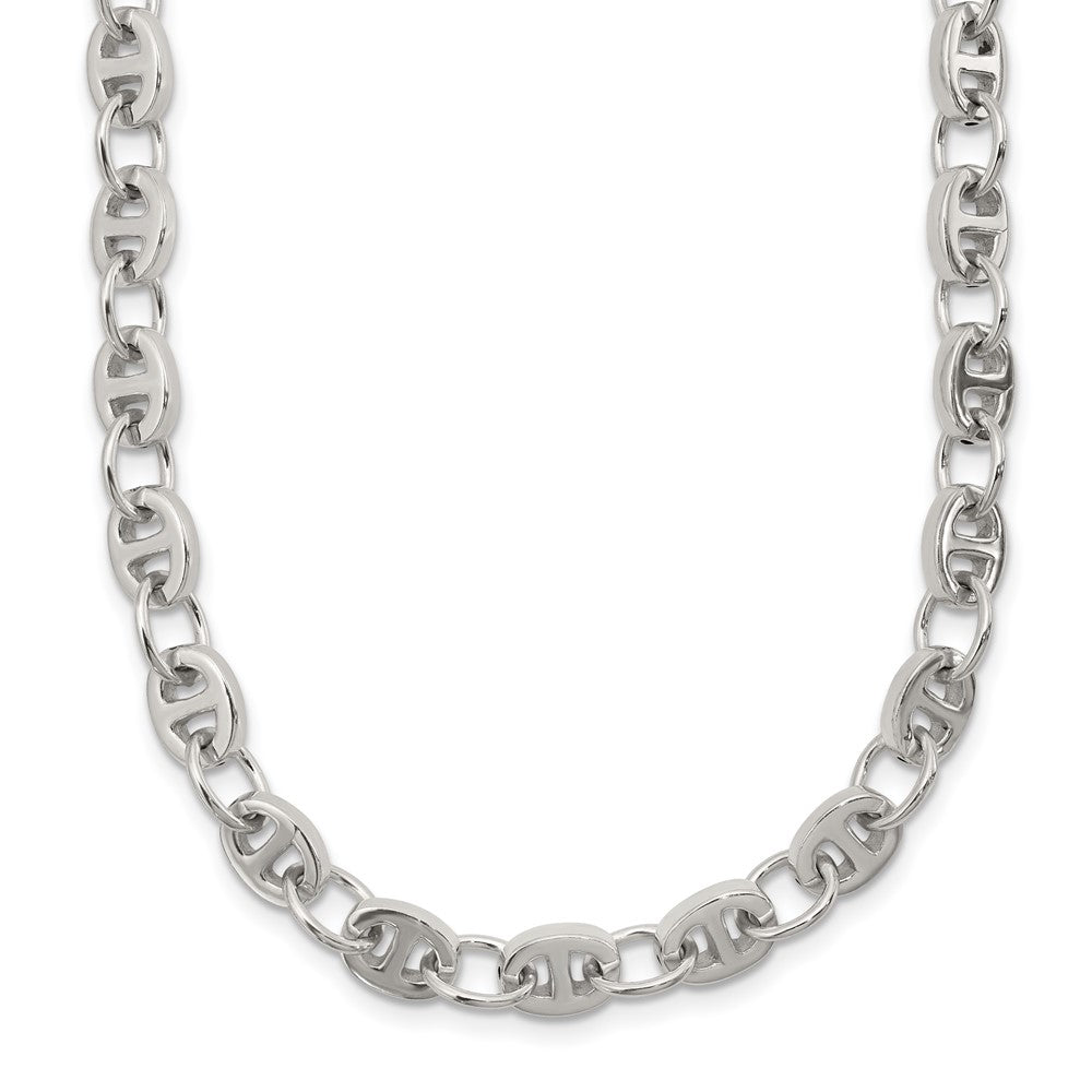 Sterling Silver Polished Fancy Link 18in Necklace