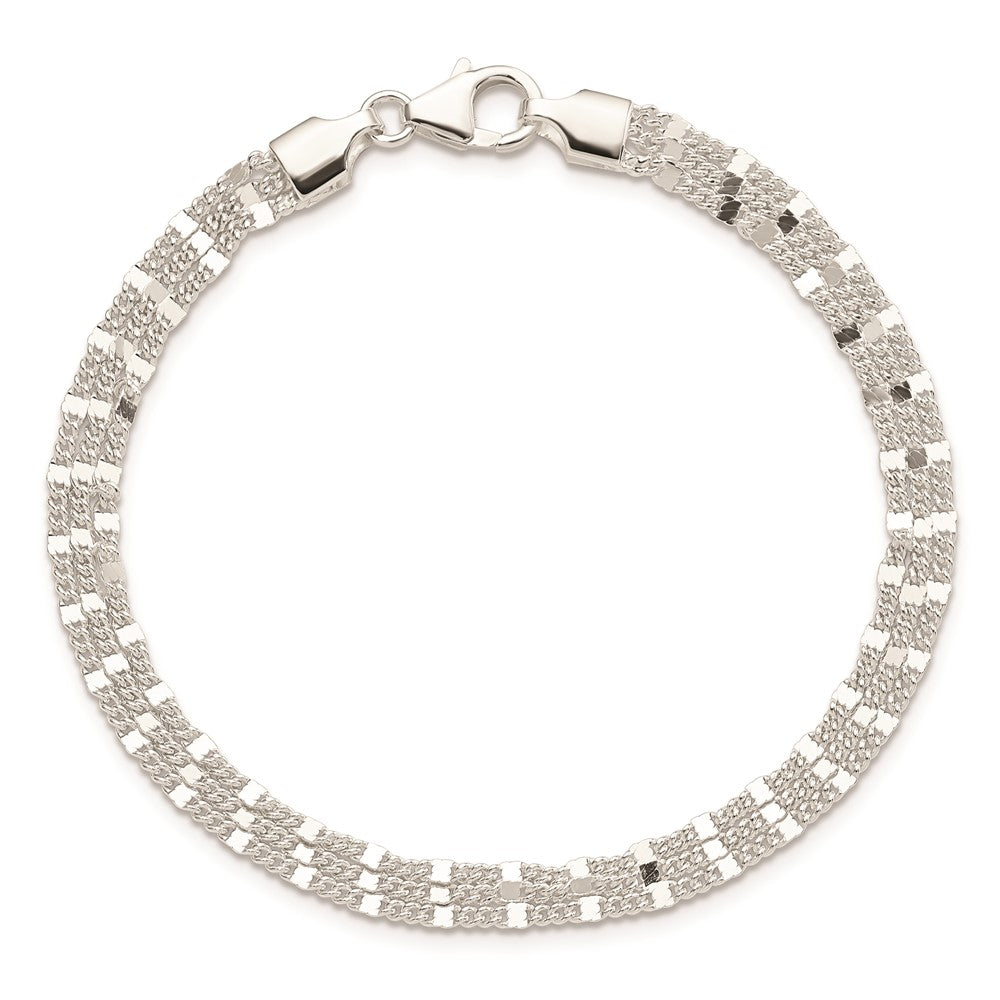 Sterling Silver Polished 3-strand Bracelet