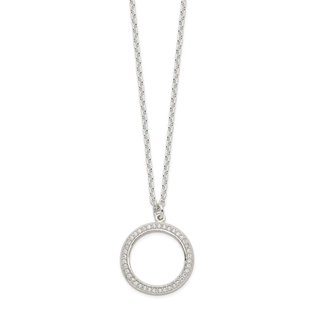Sterling Silver 3 CZ Pendants all 16 (Necklace Set)