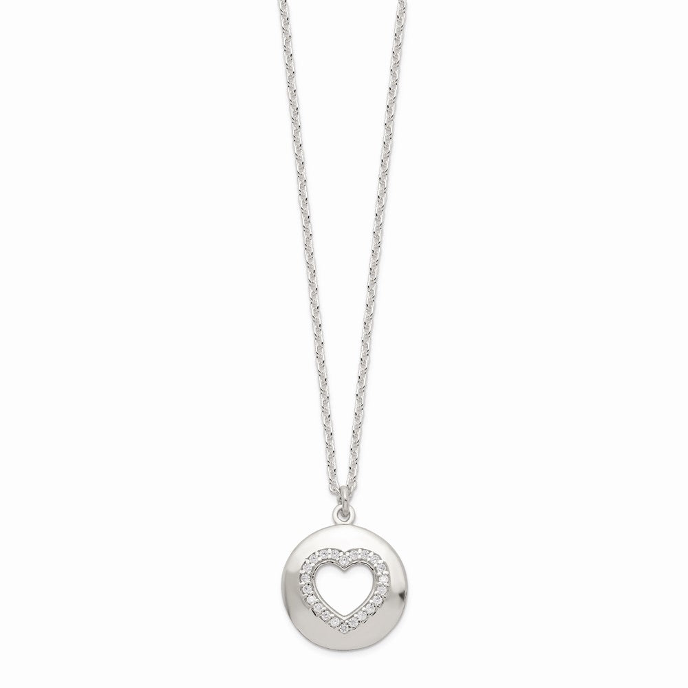 Sterling Silver 3 CZ Pendants all 16 (Necklace Set)