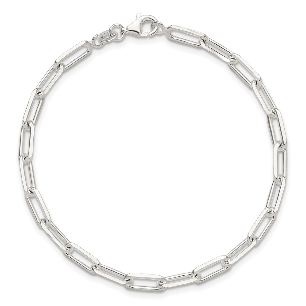 Sterling Silver Polished Paperclip 7.25in Bracelet