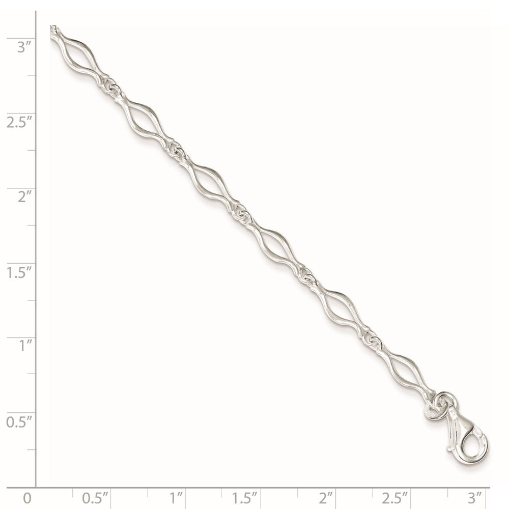 Sterling Silver 5mm Fancy Link Bracelet