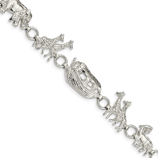 Sterling Silver Noah's Ark Bracelet