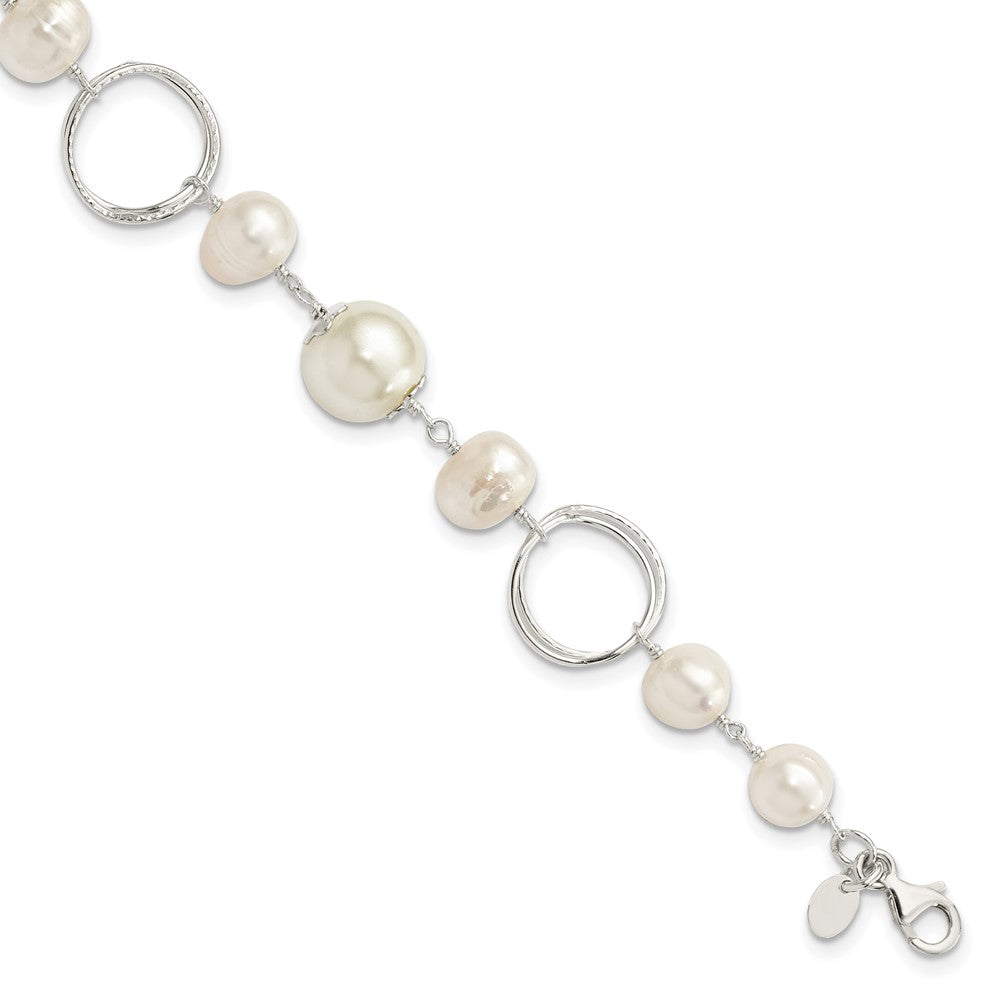 Sterling Silver FW Cultured Pearl 8.5in Bracelet