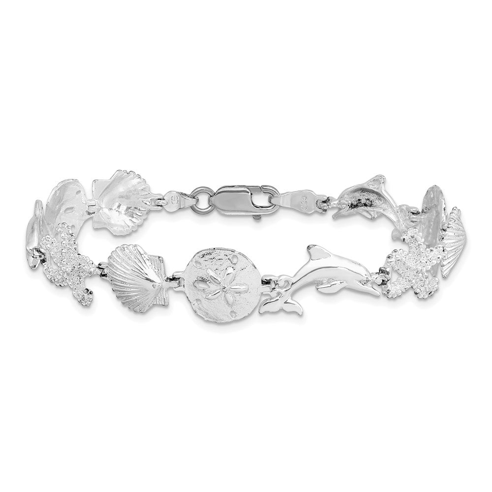 De-Ani Sterling Silver Rhodium-plated Polished Bracelet