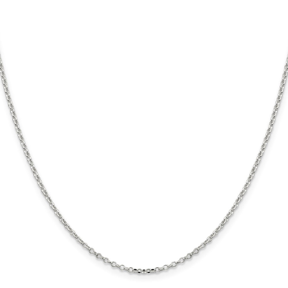 Sterling Silver 1.75mm Diamond-cut Cable Chain w/2in ext.
