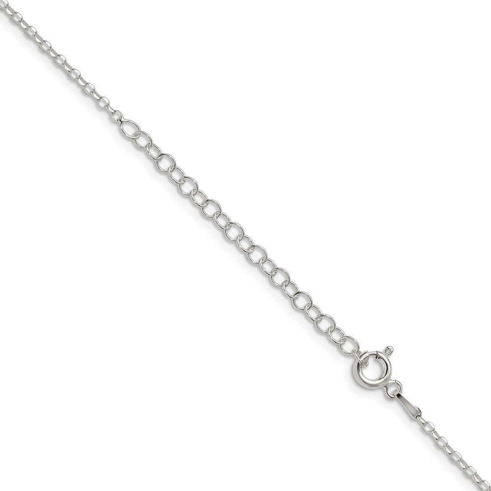Sterling Silver 1.75mm Diamond-cut Cable Chain w/2in ext.