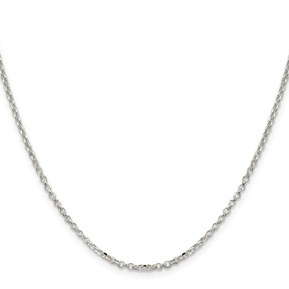 Sterling Silver 2.2mm Diamond-cut Cable Chain w/4in ext.