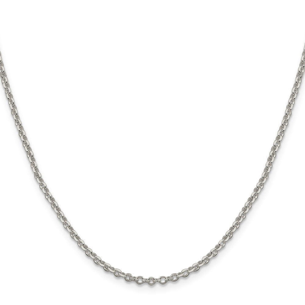 Sterling Silver 2.6mm Diamond-cut Cable Chain w/2in ext.