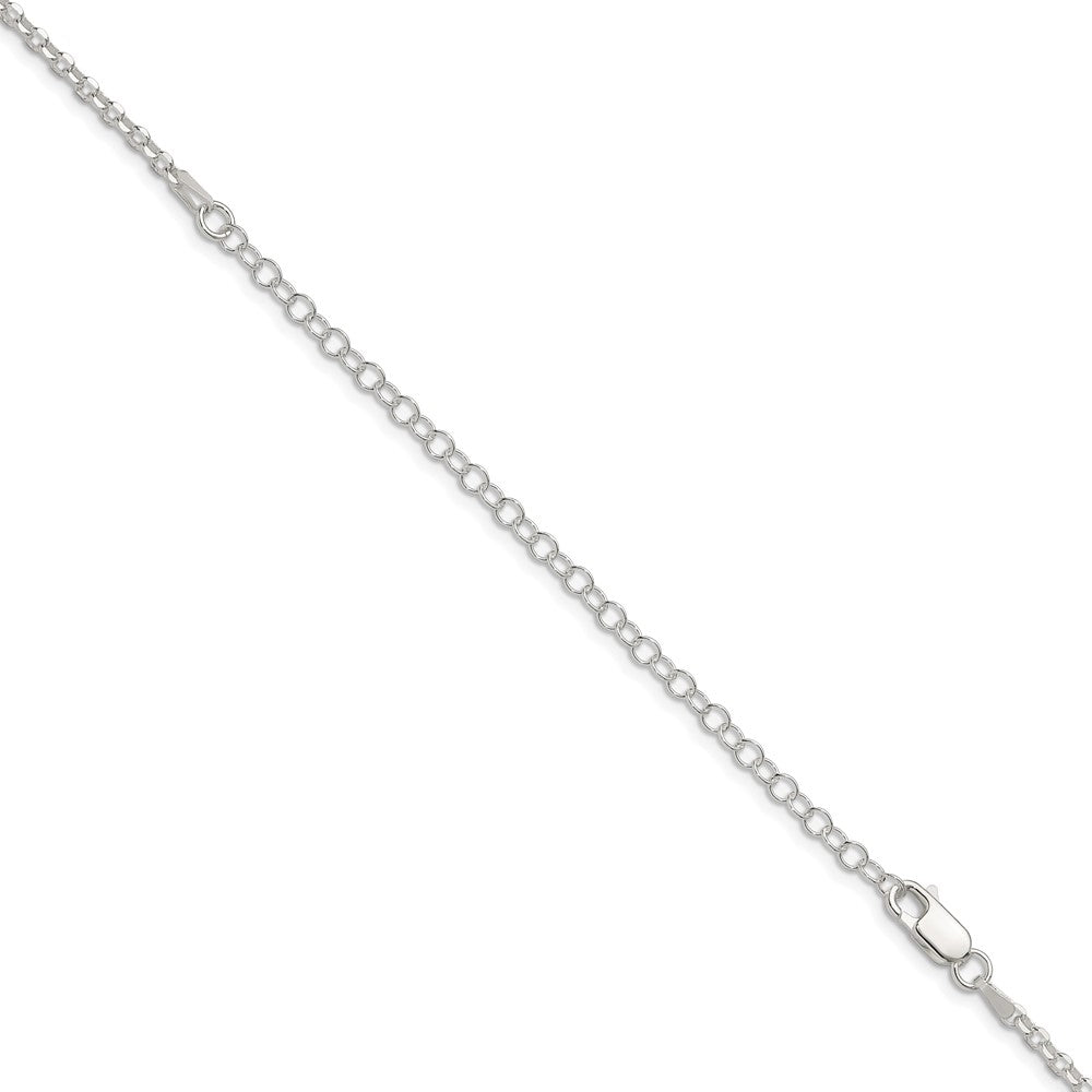 Sterling Silver 2.6mm Diamond-cut Cable Chain w/4in ext.