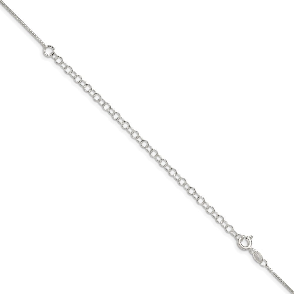 Sterling Silver 1mm Round Box Chain w/4in ext.