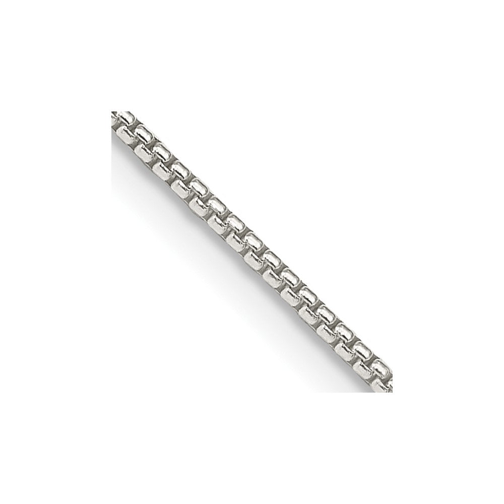 Sterling Silver 1.25mm Round Box Chain w/4in ext.