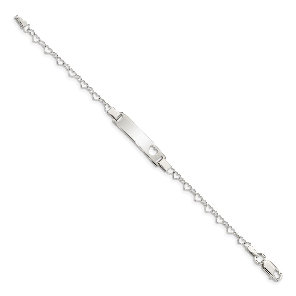 Sterling Silver Heart ID Bracelet