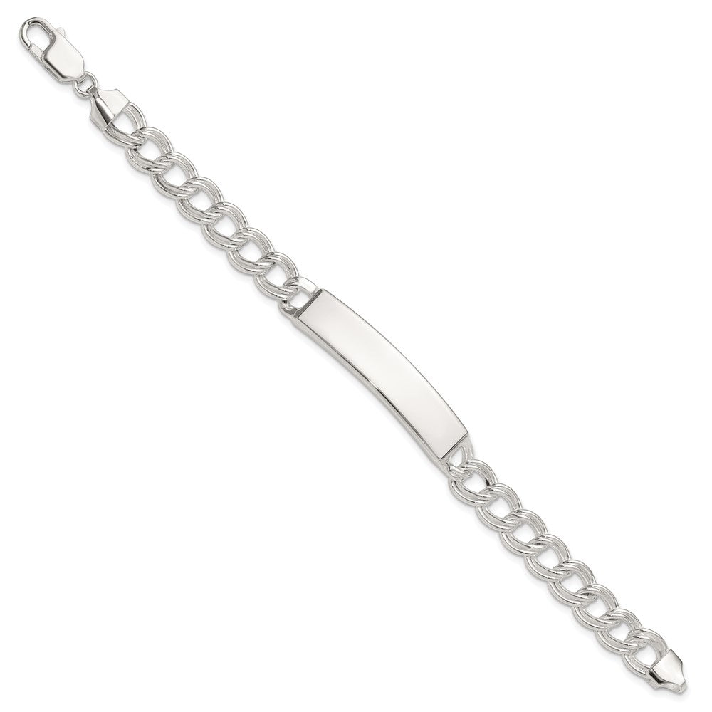 Sterling Silver Polished Double Curb 7in ID Bracelet