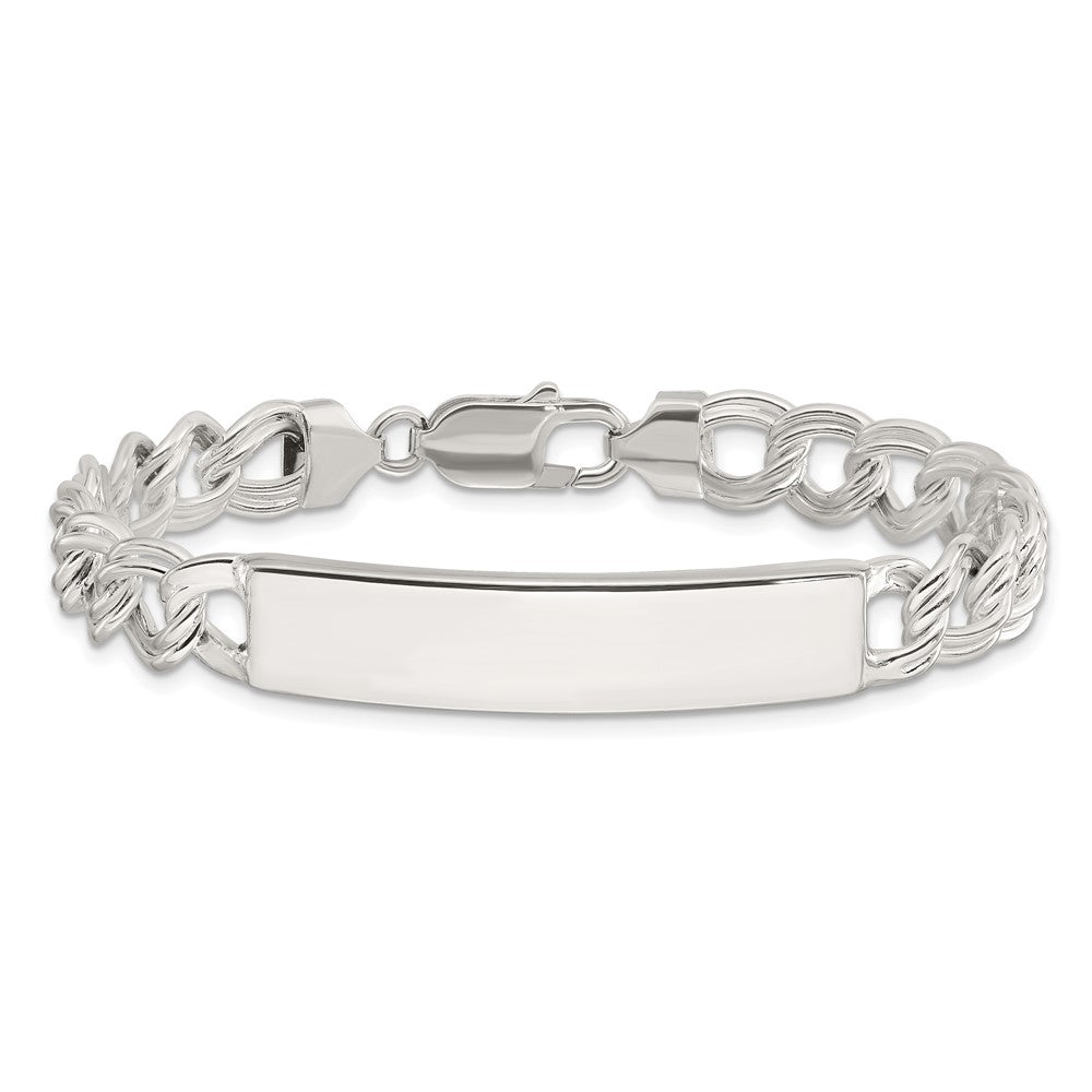 Sterling Silver Polished Double Curb 7in ID Bracelet
