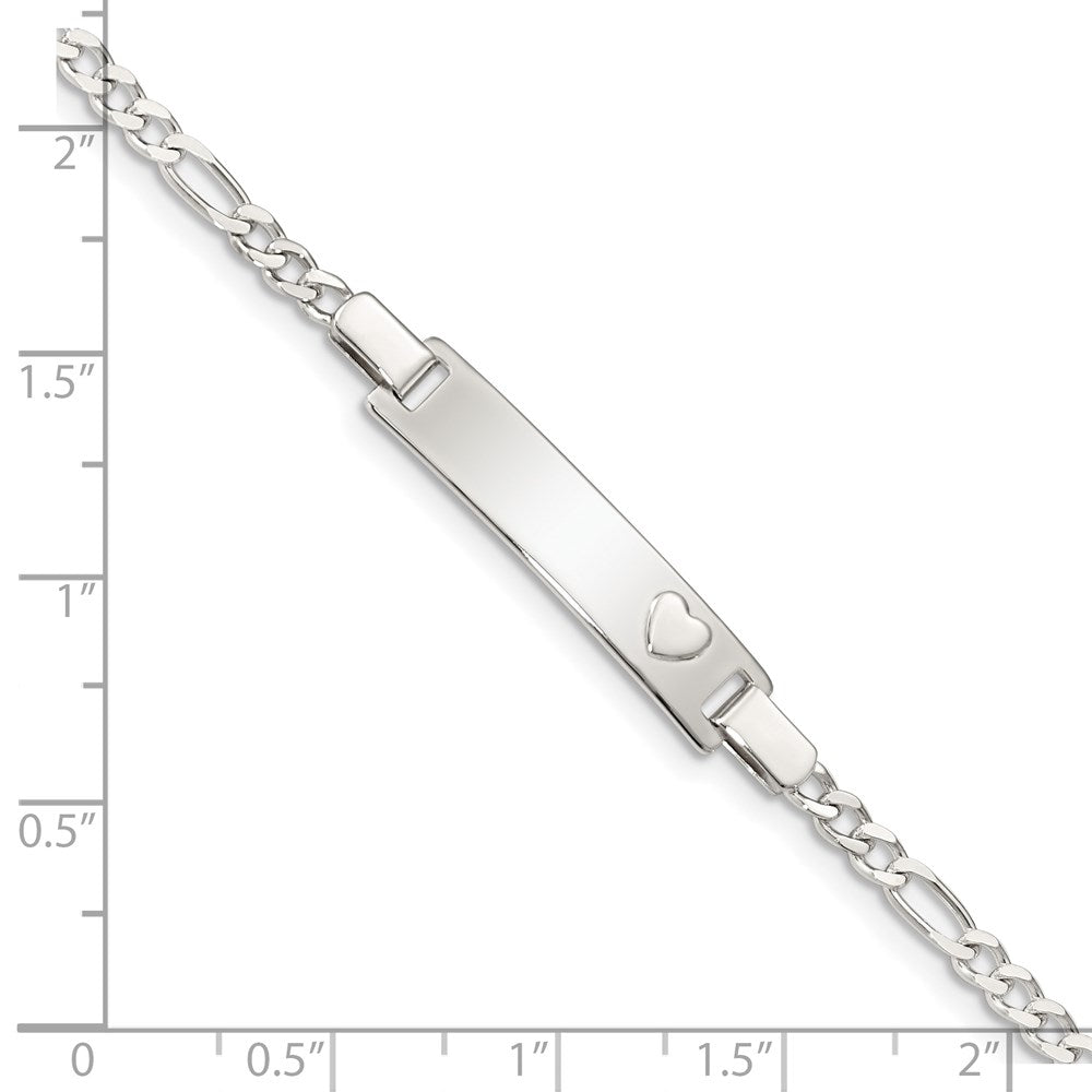 Sterling Silver ID with Heart Bracelet