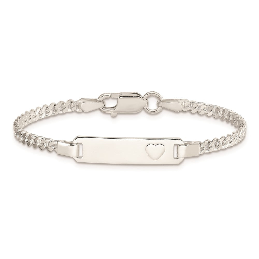 Sterling Silver ID with Heart Bracelet