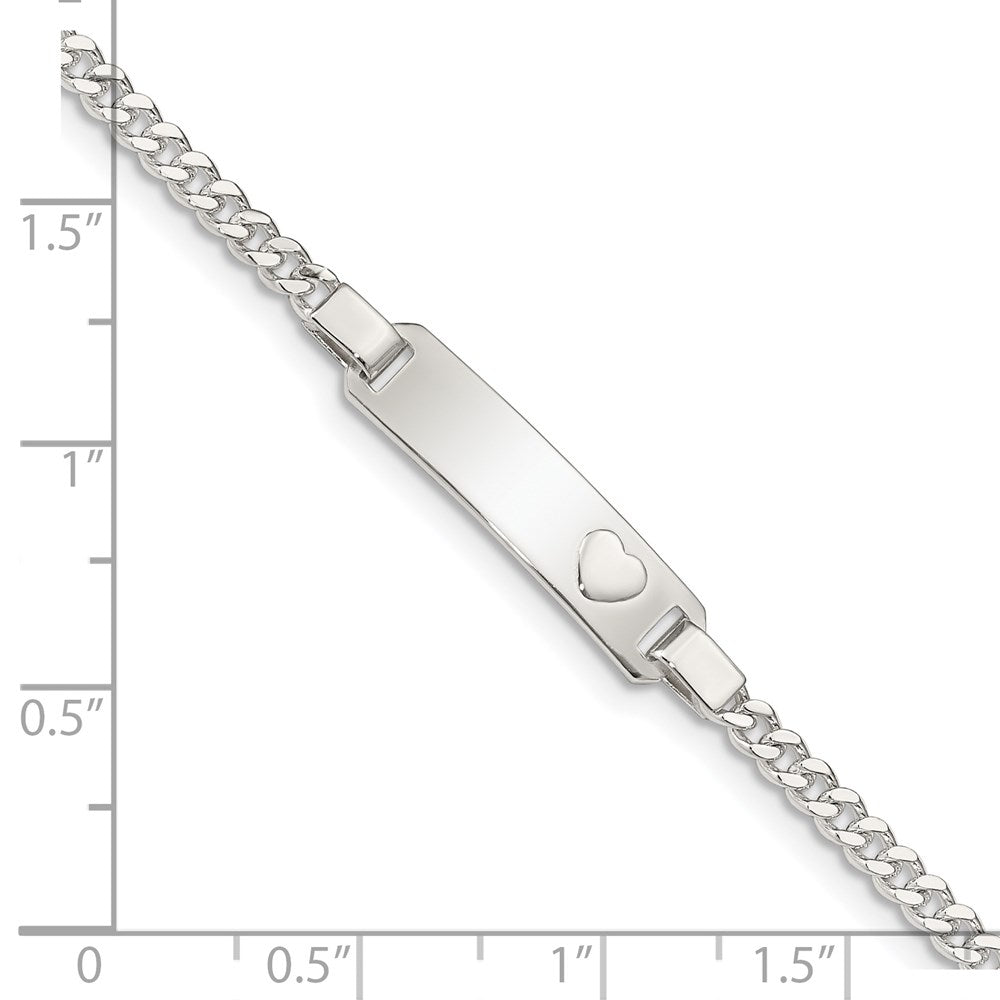Sterling Silver ID with Heart Bracelet