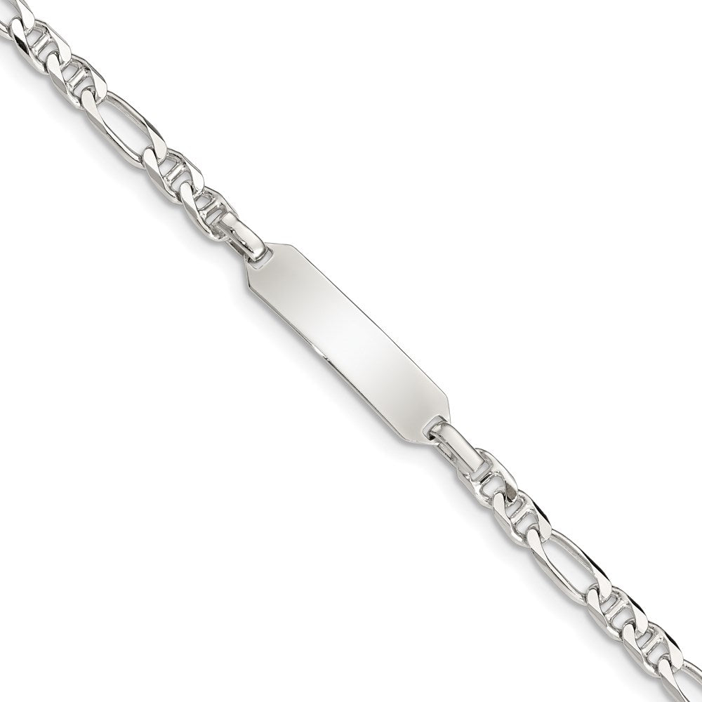 Sterling Silver ID Anchor 5in Plus 1in EXT Link Bracelet