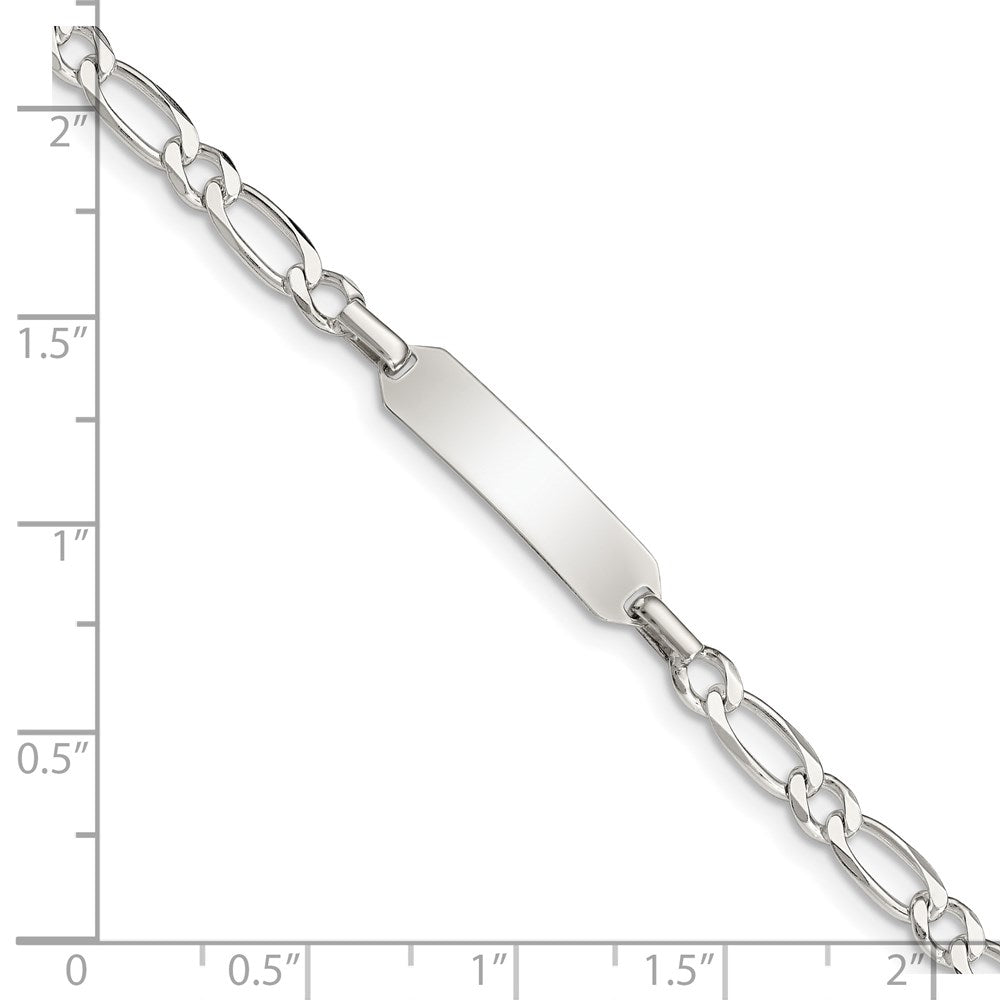 Sterling Silver Polished Engraveable ID Bracelet