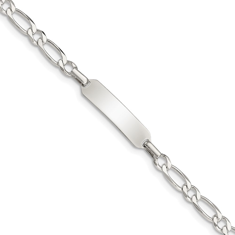Sterling Silver Polished Engraveable ID Bracelet
