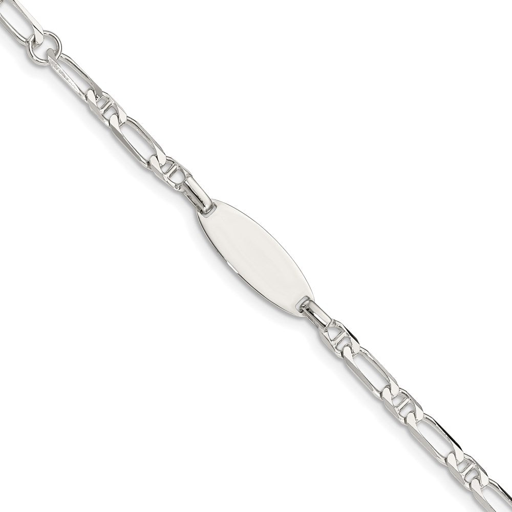 Sterling Silver Polished Engraveable 5in Plus 1in EXT ID Bracelet