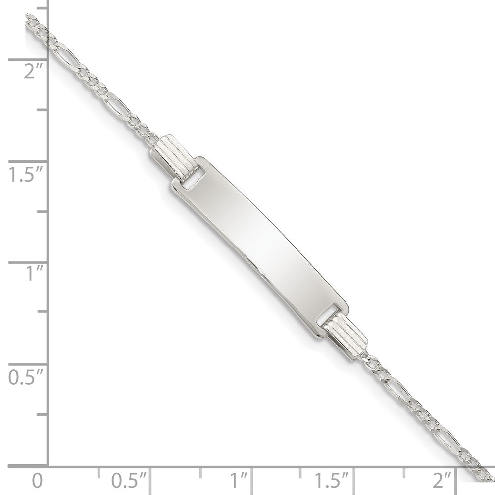 Sterling Silver 6inch Polished Engraveable ID Bracelet