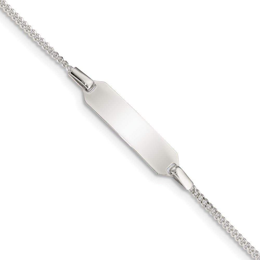 Sterling Silver 5in Plus 1in EXT ID Curb Link Bracelet