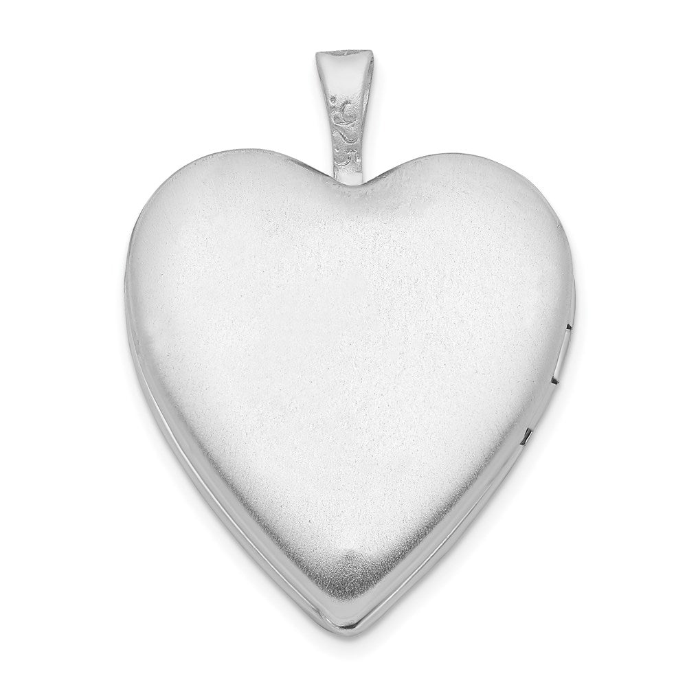 Sterling Silver Rhodium-plated Tree Design Heart Locket