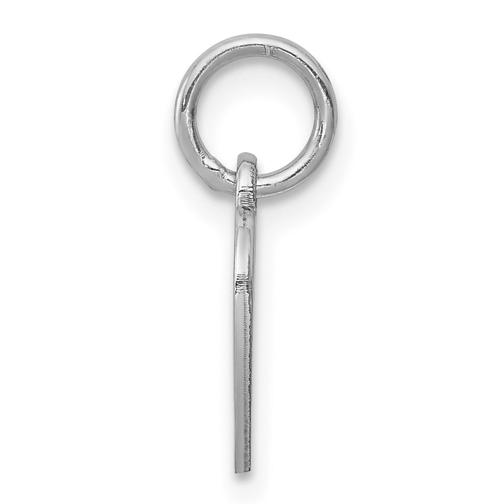 SS Rh-plt Engraveable Heart Polished Front/Satin Back Disc Charm