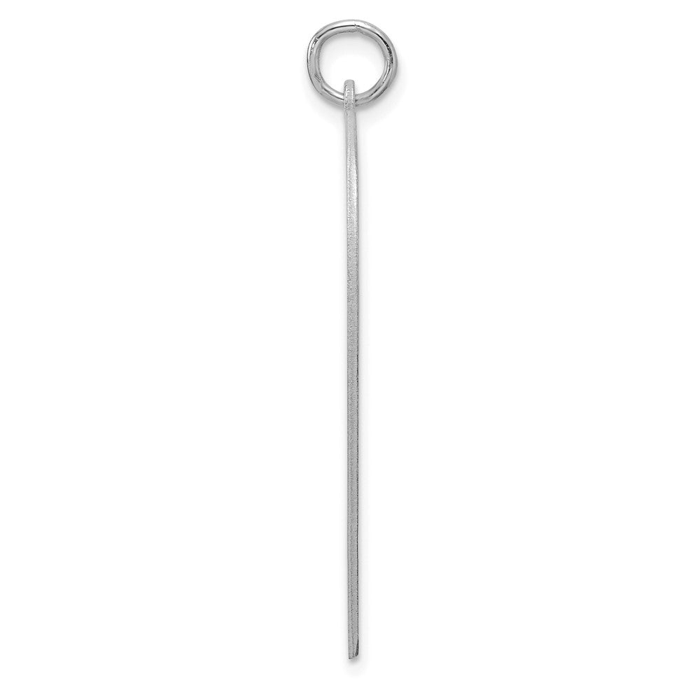 SS Rh-plt Engraveable Heart Polished Front/Satin Back Disc Charm