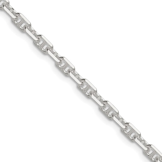 Sterling Silver Polished and D/C 3.75mm Mariner Link Chain