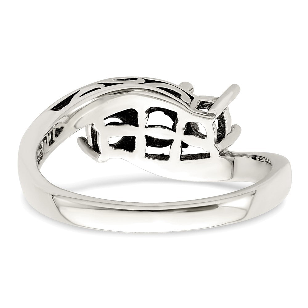 Sterling Silver Antiqued w/14k 3-stone Mother's Ring