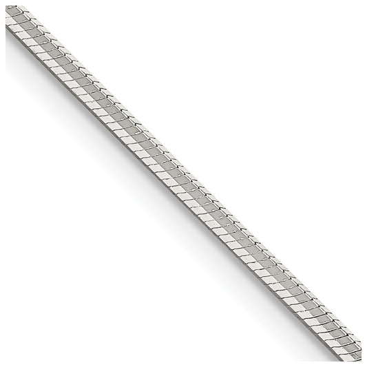 Sterling Silver 1.65mm Octagonal Snake Chain