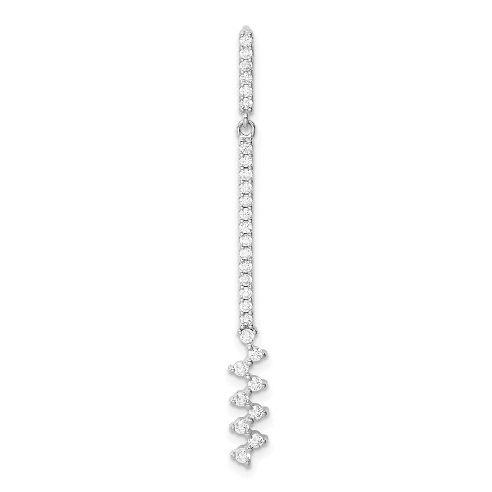Sterling Silver Rhodium Plated CZ Pendant