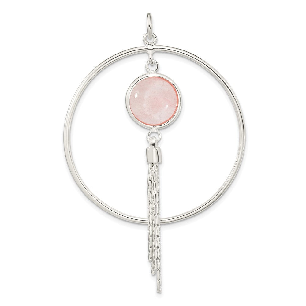 Sterling Silver Polished Dyed Agate Fancy Dangle Pendant