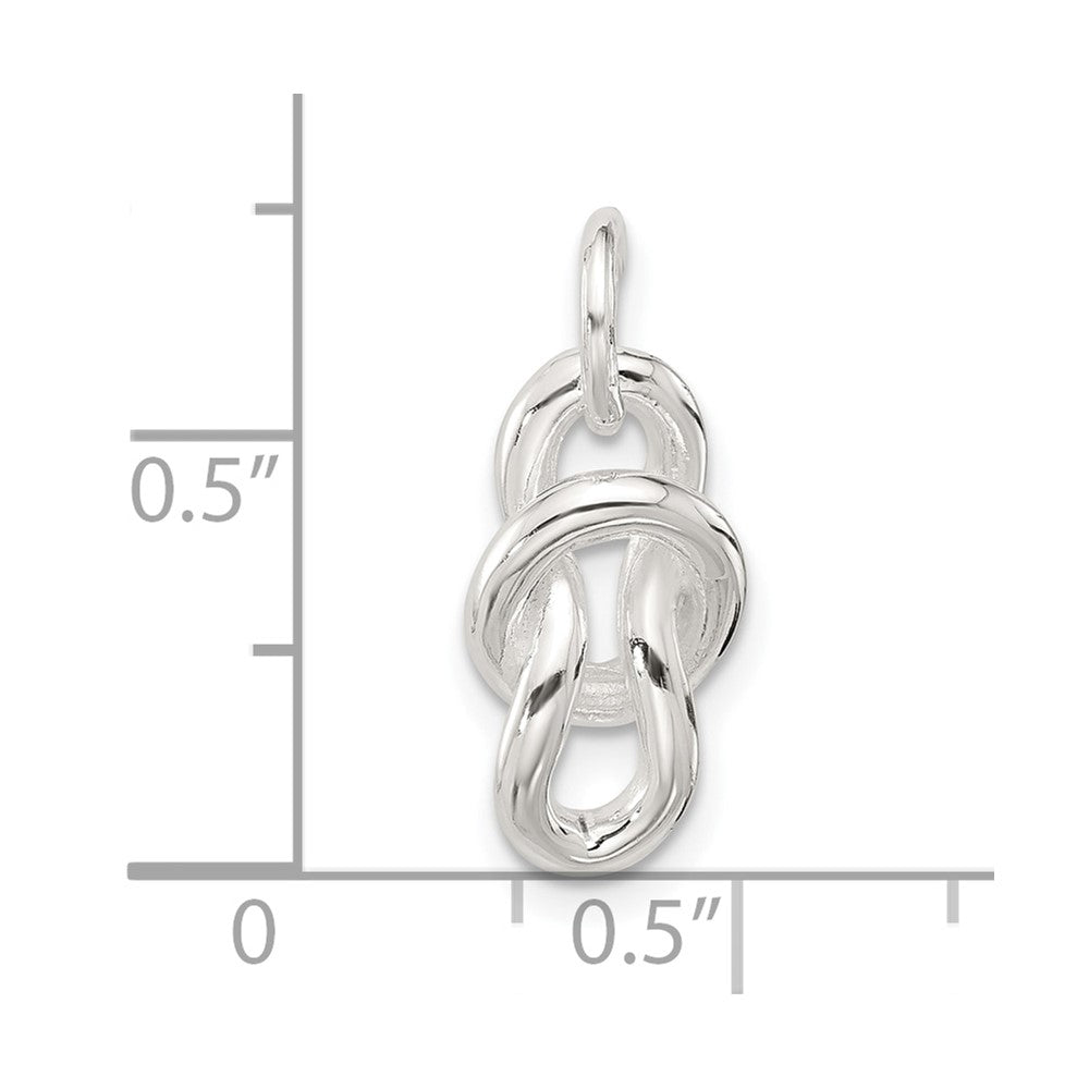 Sterling Silver Polished Fancy Knot Pendant