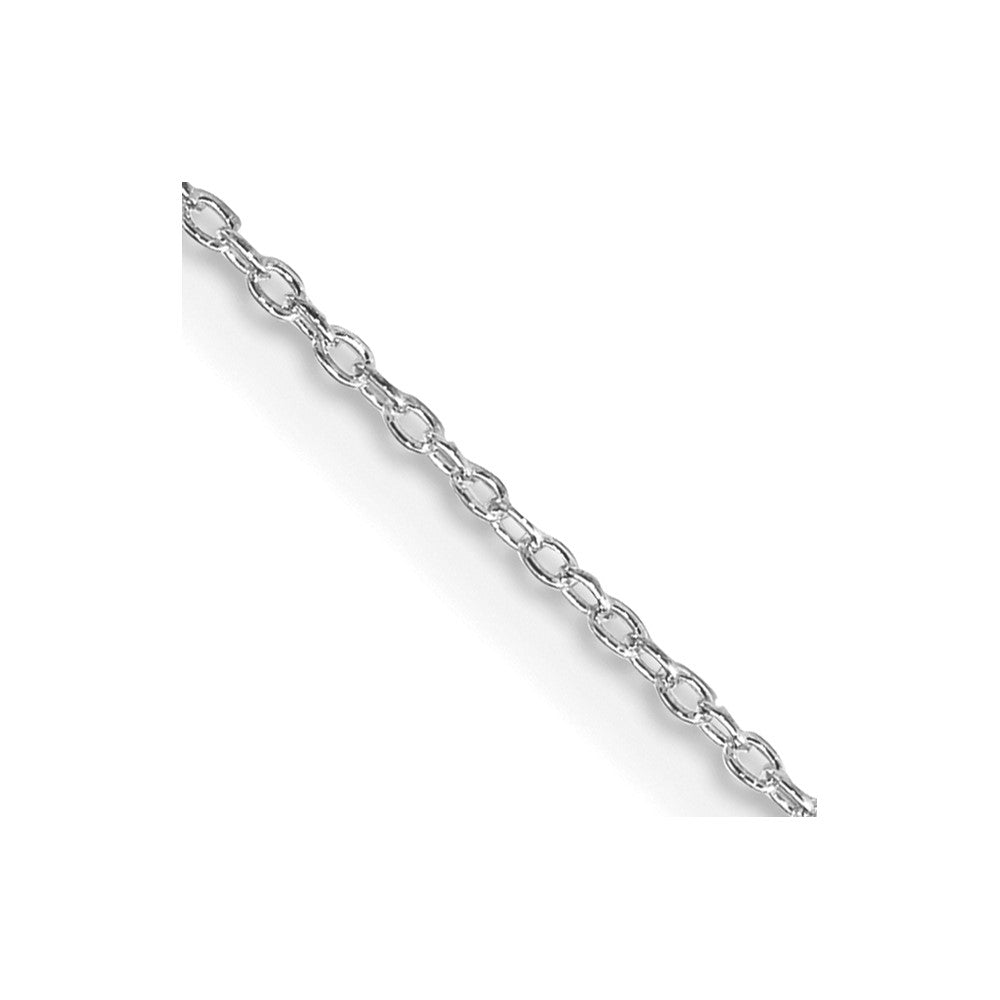 Sterling Silver Rhodium-plated 1.1mm Forzantina Cable Chain w/2in ext.