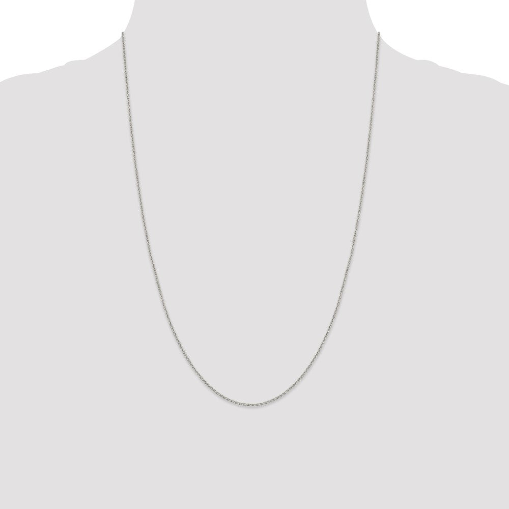Sterling Silver 1.25mm Diamond-cut Forzantina Cable Chain