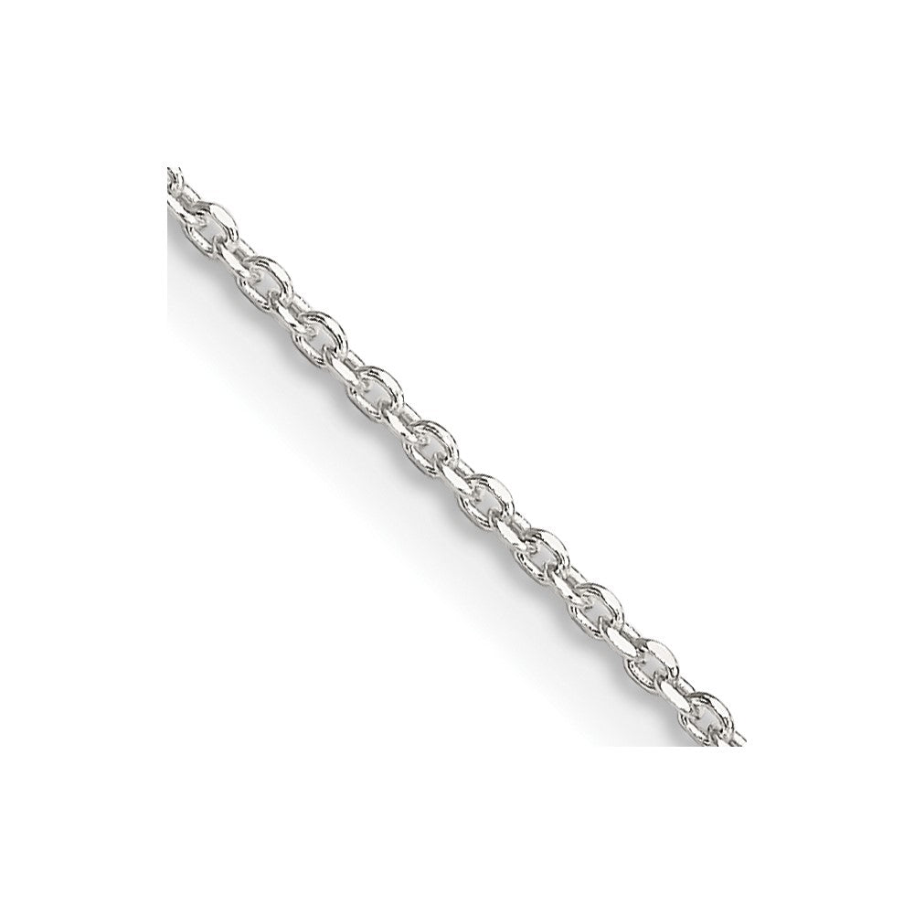 Sterling Silver 1.25mm Diamond-cut Forzantina Cable Chain w/4in ext.
