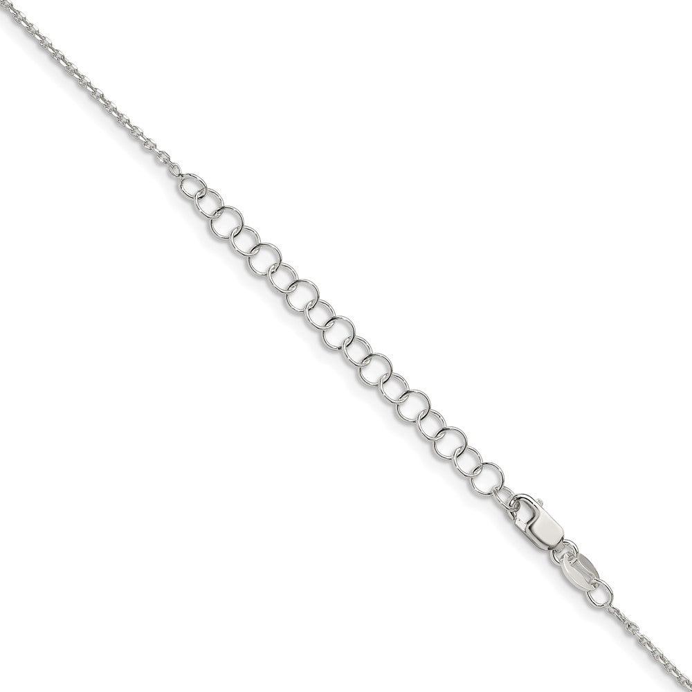 Sterling Silver 1.25mm Diamond-cut Forzantina Cable Chain w/2in ext.